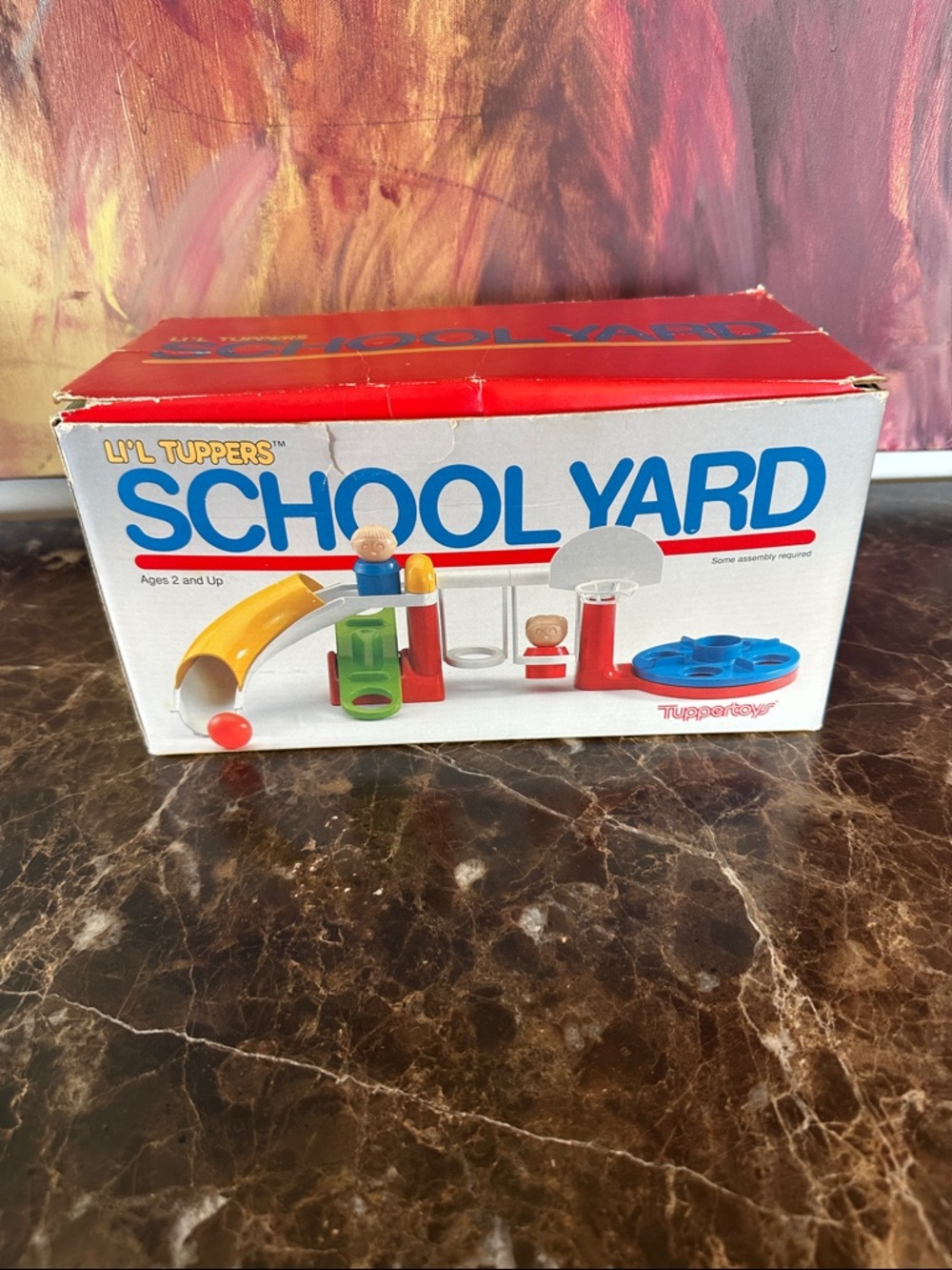 Li'l Tuppers School Yard Playset by Tupperware - Red, Blue, Yellow